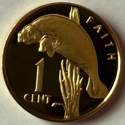 GUYANA 1 CENT 1976 PROOF FAITH-10th Anniversary of Independence - Image 1 of 3