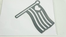 American Flag with Heart Metal Craft Die
