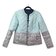 Lole Kora Reversible Down Jacket Mint black white / Solid Blue Size Large