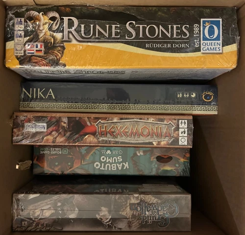 Lot of 5- Board Game $175 Euro Rune Stones, Nika, Hexemonia, Guilds of Cadwallon