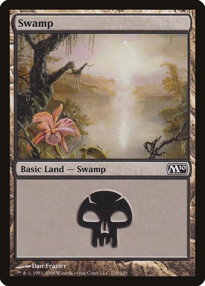 Swamp (238) 238 Land Magic 2010 (M10) Magic: The Gathering LP