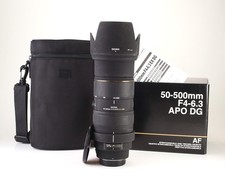 Sigma EX 50-500mm F4-6.3 APO DG Manual Focus Only Zoom Lens Boxed Olympus 4/3rds