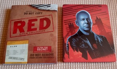 RED 2-FILM COLLECTION (U.S. STEELBOOK 4K Ultra HD +Blu-ray)FIRST PRESSING.