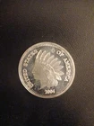 2004 Indian head  round 1oz 999 fine silver
