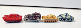 4 MICRO MACHINES MICROMACHINES ARMY MILITARY TANKS  1987 GALOOB