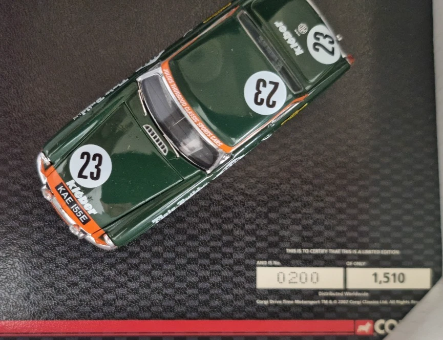 1/43 Scale MGB Roadster 1967 Corgi Diecast Model Car Julius Thurgood #23 VA10701 - Image 4 of 4