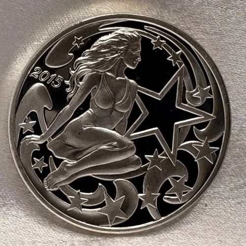 Limited Mintage 1 oz .999 Silver 2015 'Liberty's Beauty' Reverse proof [AB23]