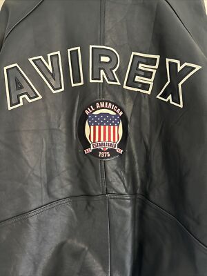 Vintage Avirex Leather Bomber Jacket Size 4XL | eBay