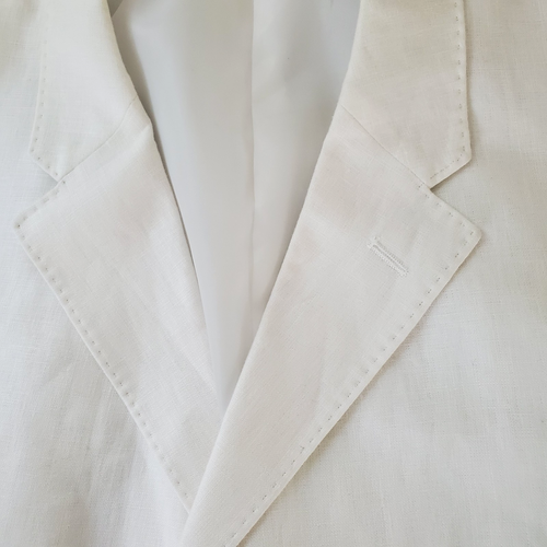 Irvine Park Linen Blazer 100% Men's Size 42 Jacket Blazer Sport White Vented New - Picture 2 of 7