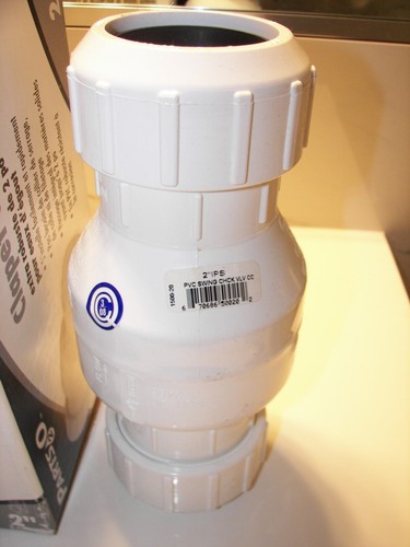 New NOS Parts-2-O 2" Sewage Check Valve FPW212-4 PVC No Glue Horizontal Vertical - Picture 3 of 8
