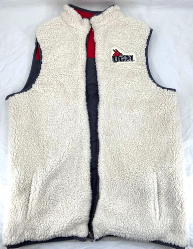 Chaleco de Bolsillo UCM Mules Coliseo Reversible Sherpa Cremallera Completa Gris Rojo Para Hombres M - Imagen 2 de 8