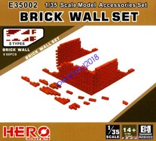 Hero Hobby E35002 1/35 Brick Walls Set Plastic Model Kit