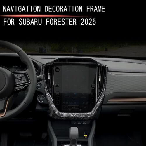 Cubierta de marco de pantalla de consola central de coche para Subaru Forester 2025 fibra de carbono - Imagen 3 de 14