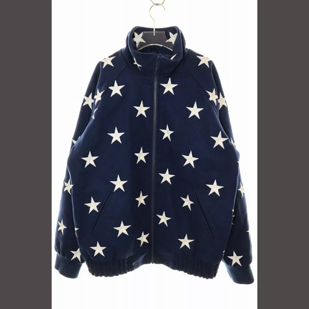 Supreme 16AW STAR STADIUM JACKET XL BRODERIE MARINE A Occasion 0d758aabccbd884c98376
