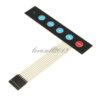 NEW 1x5 Matrix Array 5Keys Membrane Switch Control Keypad Keyboard For Arduino