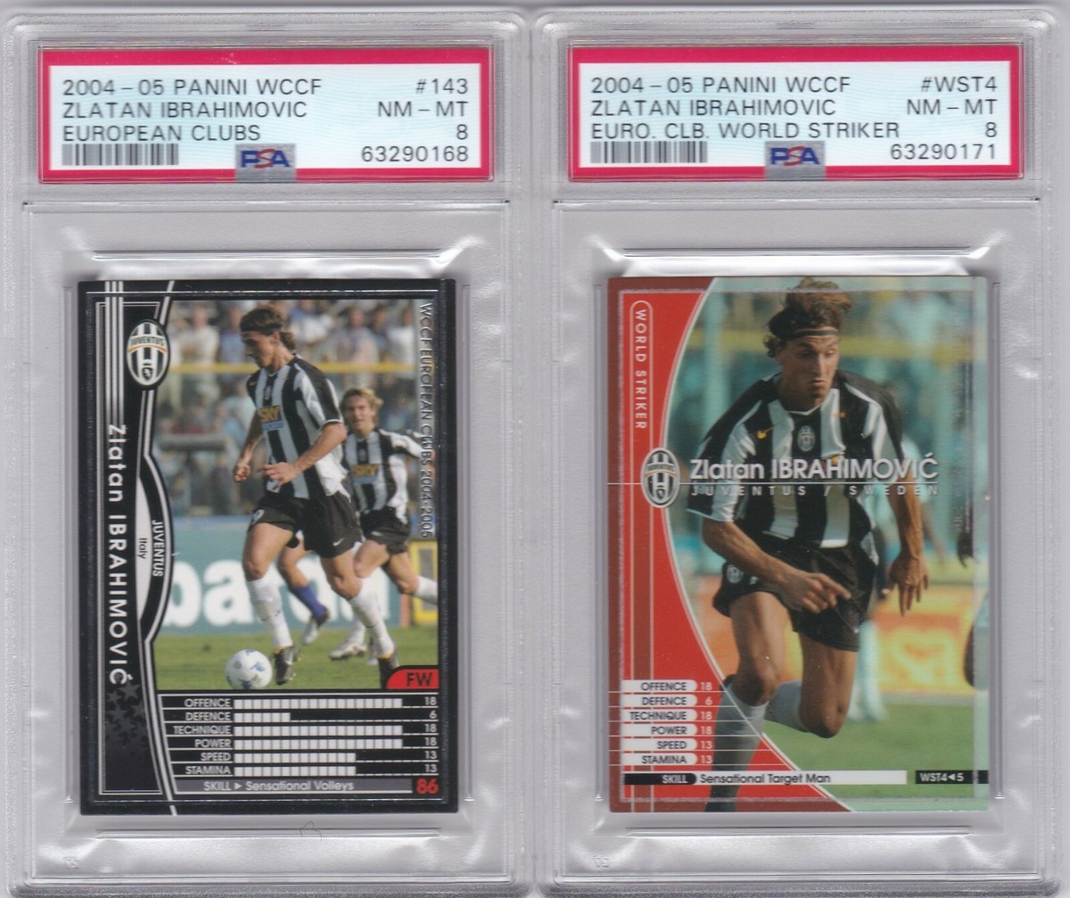 WCCF 大量 カード PSA8 2004-05 PANINI WCCF #143 & WST4 SET ZLATAN IBRAHIMOVIC