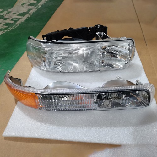 Pair Headlights w/ Bumper Light For 99-02 Chevy Silverado 00-06 Tahoe Suburban - Bild 6 von 16