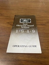 1989 Ford sound systems Operating guide Original OEM User Instruction