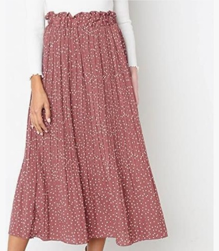 Xlura Midi Pleated Skirt for Women High Waist Maxi Skirt Size L - Picture 5 of 11