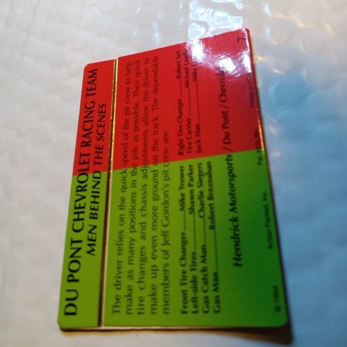 * 1994 #7 carta gara ricca di azione Jeff Gordon della serie Champ e Challenger - Foto 3 di 5