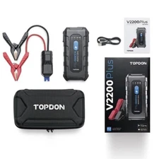 TOPDON V2200Plus Talent Battery Tester & Booster Safe 2200 Amp 12V Jump Starter