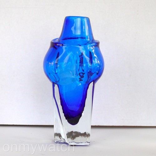 MUY RARO Jarrón de Vidrio Artístico FIRMADO De Colección Daniel HERTZSON 9" h CAAMORA GLASSWORKS '91 - Imagen 9 de 13