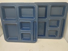 Lot of 2 - Plastocon Inc Insulated Stacking Trays DHT-4 Blue