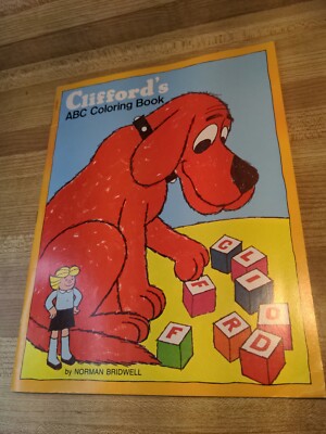 Vintage Clifford's ABC Coloring Book the Big Red Dog Norman Bridwell