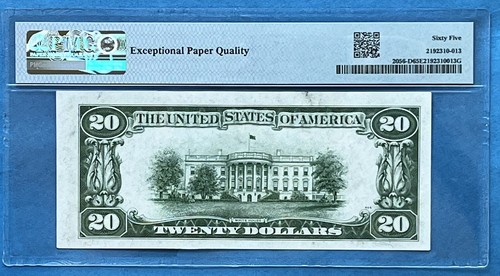 1934B GEM UNC $20 CLEVELAND 2ND HIGHEST GRADED - 7/1 FRN PMG 65 EPQ FR 2056-D - Picture 5 of 5