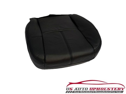 Driver Side Bottom Leather Seat Cover BLK 07-13 Compatible with Chevy Silverado - Picture 5 of 6