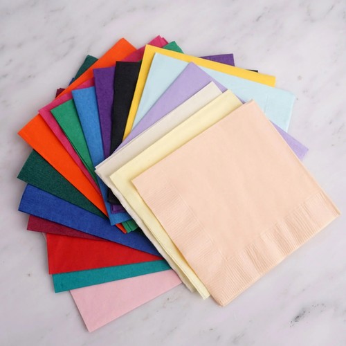 RED 50 Soft 2 Ply Disposable Dinner Cocktail Paper NAPKINS Party Decorations - Picture 5 of 6