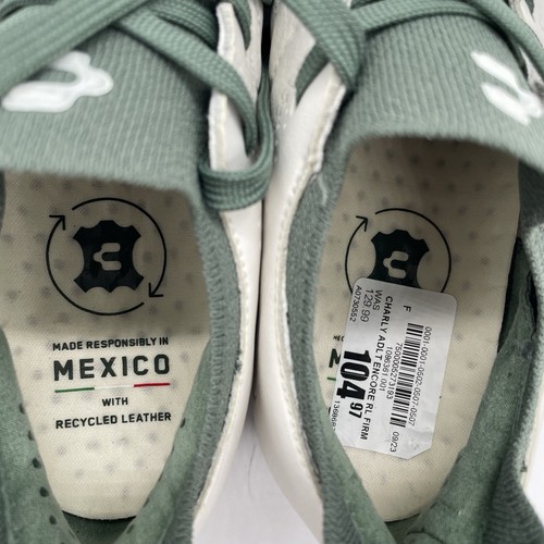 Charly Herren 7,5 Fußballschuhe elfenbein & grün Zugabe gebundenes Leder FG 1086361 - Bild 6 von 13