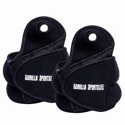 GORILLA SPORTS® Gewichtsmanschetten 2er Set Laufgewichte Handgelenke Fußgewichte