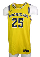 Nike Air Jordan Jersey Size M University of Michigan Wolverines 25 Yellow CD3151