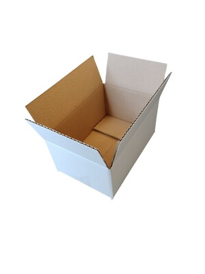 Scatole Per Spedizioni Scatole Postali Bianche Ondulate 4x3x2 - Foto 2