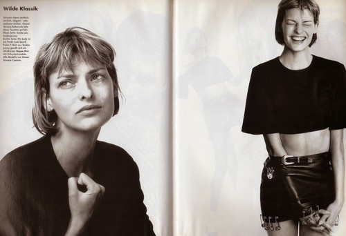LINDA EVANGELISTA Avedon PATRICIA HARTMANN Ghauri VOGUE Germany Magazine 1994 - Picture 3 of 8