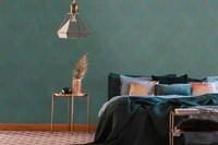 Vliestapete Used-Look Ornamente Barock Petrol Bronze Metallic 39112-4 (4,35€/1Qm