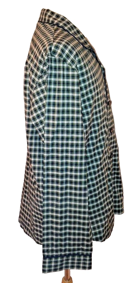 Lands End Para Hombres Azul Cuadros Manga Larga Botón Pijama Top PJ Camisa Talla L 42-44 NUEVO Foto 2 de 4