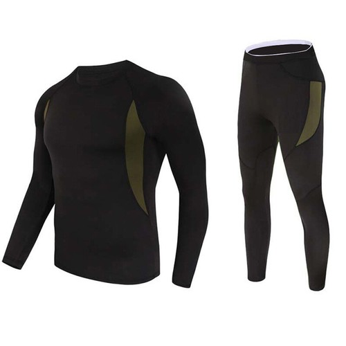 Mens Thermal Long Johns Top Bottom Underwear Full Set Long Sleeve Base Layer, - Picture 13 of 16
