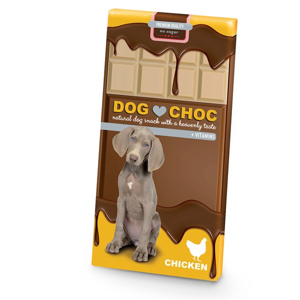 Duvo+ 1 X Hundeschokolade Dog Choc - Chicken - Huhn - 1 X 100G-image