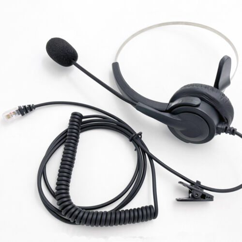 New T400 Headset For Polycom SoundPoint IP Phone Series 430 450 550 670 black - Afbeelding 1 van 6