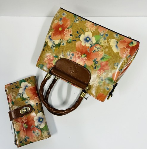 Patricia Nash Apricot Blossoms Collection Marielle Satchel, Wallet and Scarf NWT - Picture 8 of 10