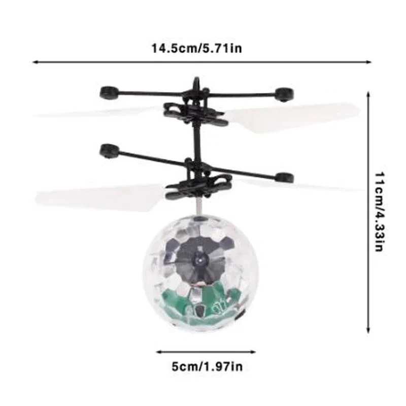 Colorful Mini Flying Ball LED 3 4 5 6 7 8 9 10 11 Year Old Kids Birthday Gifts - Image 4 of 4