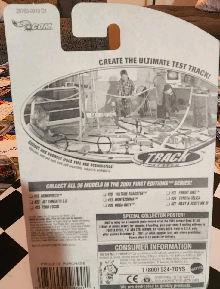 Bicicleta de miedo autografiada Hot Wheels 2001 NHRA Antron Brown Foto 2 de 2