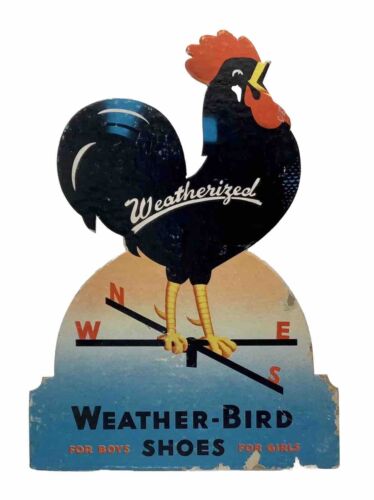 Weatherbird Weather-bird Shoes Cardboard Countertop Advertising Display 8-1/8” - Picture 1 of 4