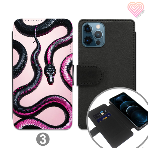 Snake Phone Case Wallet Leather Flip Cover For Apple iPhone Samsung 759 - Picture 13 of 15