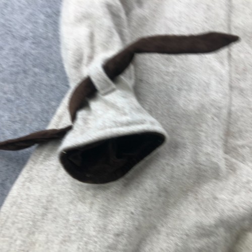 Givenchy Jacket Girls 10 Beige Wool Hooded Overcoat Button Front Topcoat - Picture 7 of 23