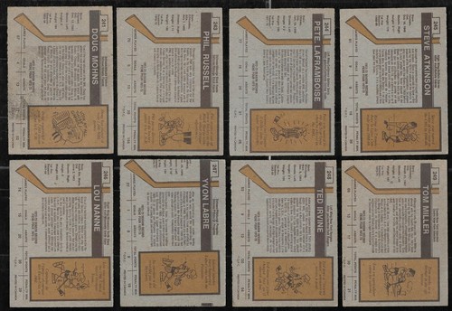 1973-74 OPC O PEE CHEE NHL CARD DARK GRAY BACK ERROR VARIATION 133-264 SEE LIST - Picture 375 of 457