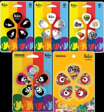 The Beatles Guitar Picks 5 Pack Collection Medium D'Addario 10 picks each set