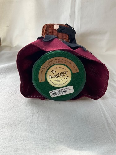 Byers Choice Herbst Halloween Hexe schwarze Boa mit Süßigkeiten Äpfeln Calla Lilien auf Hut - Bild 10 von 10